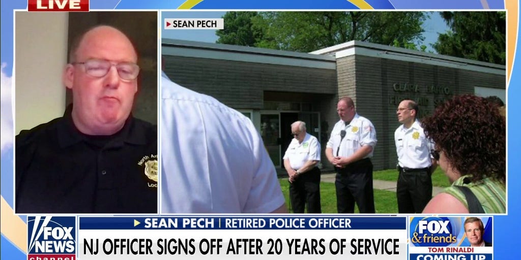 Emotional sendoff for New Jersey police officer after 20 years of