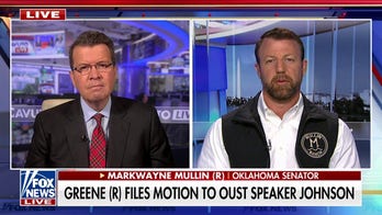 Greene’s motion to oust Speaker Johnson is a ‘publicity stunt’: Sen. Markwayne Mullin