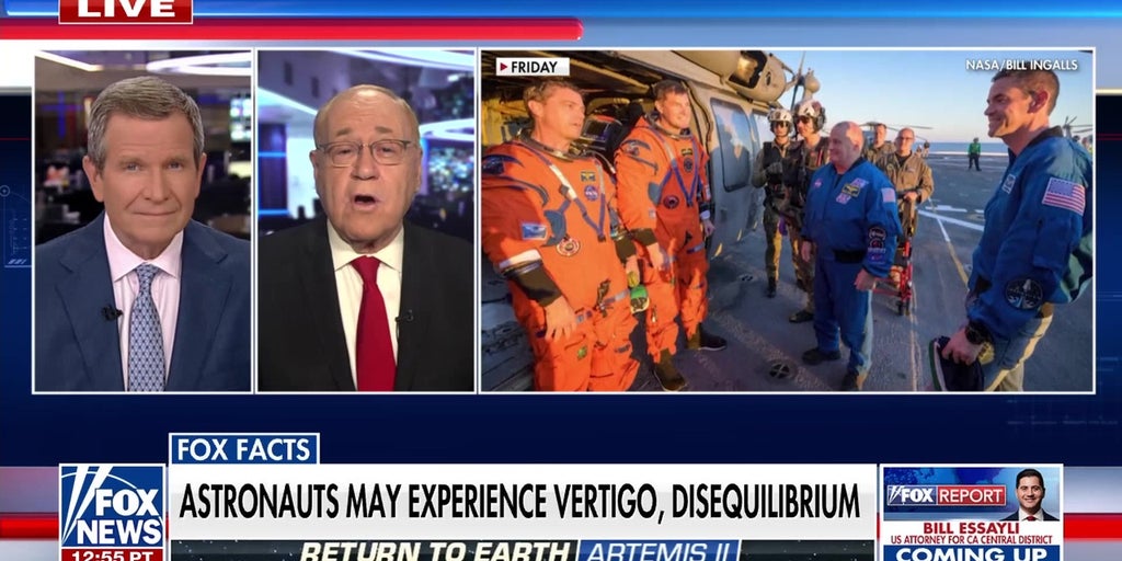 What physical challenges do astronauts face when they land back on Earth?