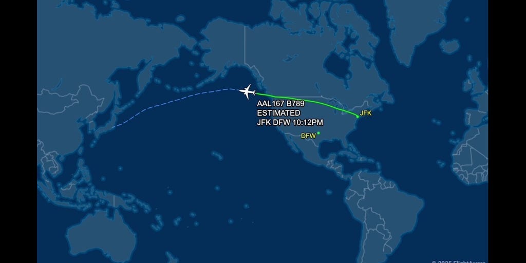 American Airlines flight to Tokyo from New York was diverted to Dallas, Texas for ‘maintenance issue’