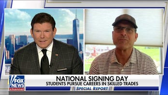 Jim Harbaugh talks to Bret Baier about addressing skilled labor shortage in the US