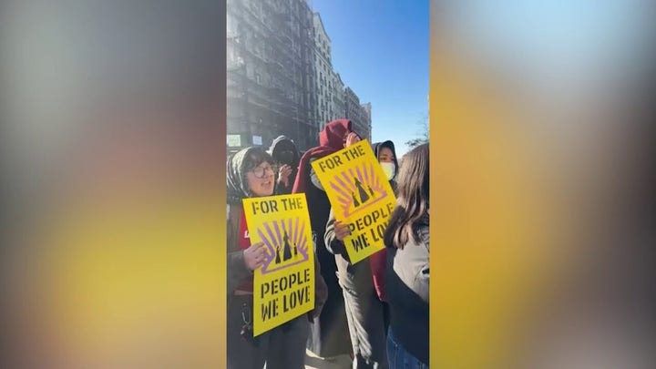 Anti-ICE agitators arrested during Columbia University protest