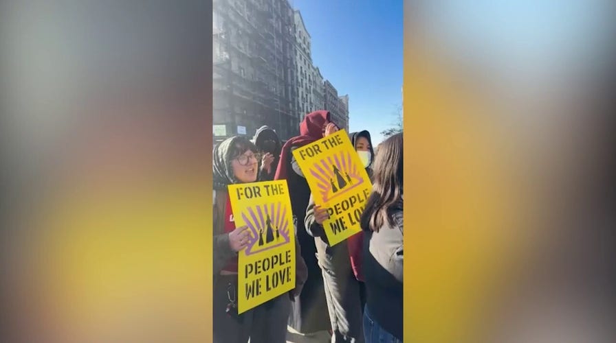 Anti-ICE agitators arrested during Columbia University protest