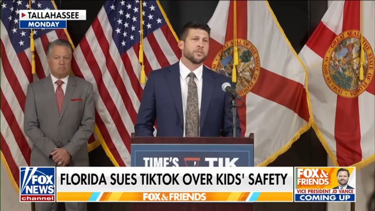 Florida sues TikTok over allegedly addictive features