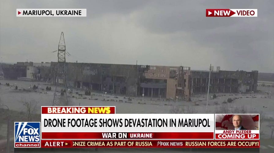 Drone footage captures devastation of Ukrainian city Mariupol following Russian attack
