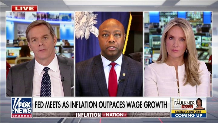 Sen. Tim Scott slams ‘bone-crushing, life-changing, hope-killing, job-killing inflation’