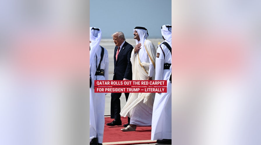 Qatar rolls out the red carpet for Trump's arrival—literally