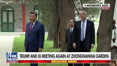 President Donald Trump and Chinese President Xi meet in Zhongnanhai Garden