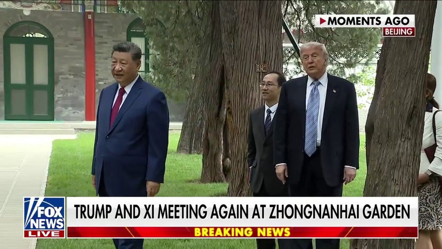 President Donald Trump and Chinese President Xi meet in Zhongnanhai Garden