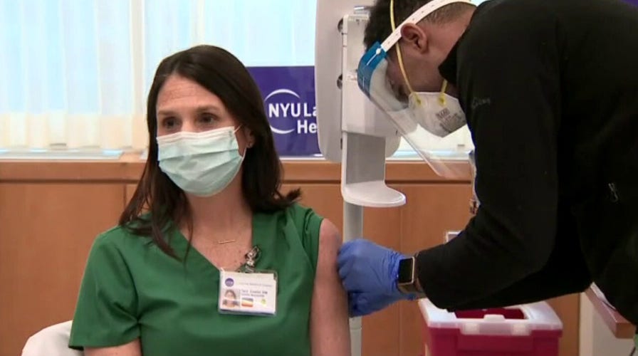 NYU Langone gives first COVID vaccine shots to healthcare workers