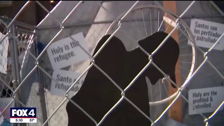 Church Nativity depicts Holy Family as migrants held inside a metal cage