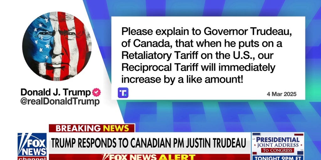 Trump puts 'Governor Trudeau' on notice for criticizing tariffs