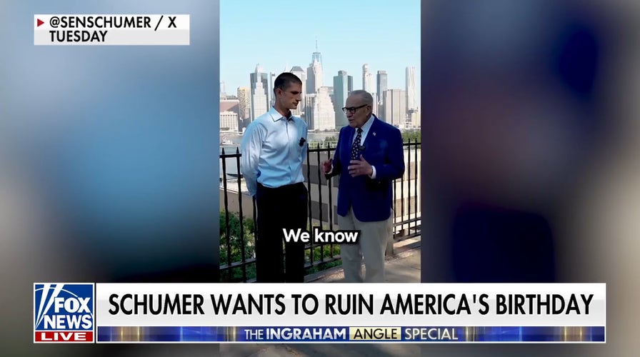 Schumer called out for injecting politics into America's 250th birthday celebration