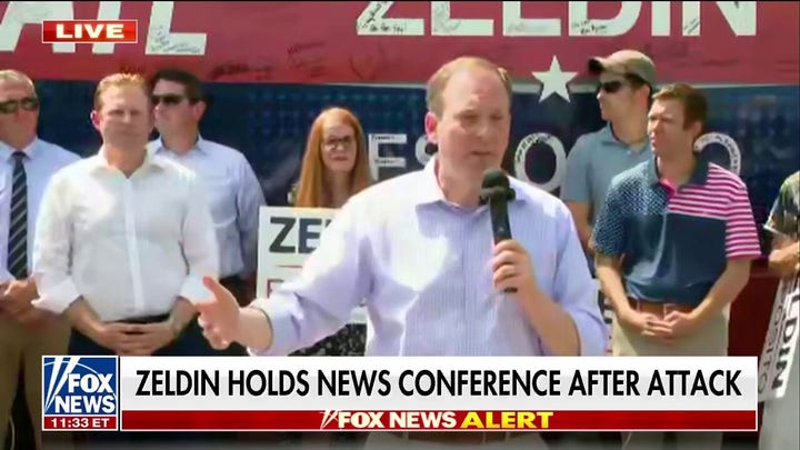 Rep. Lee Zeldin holds news conference following attack