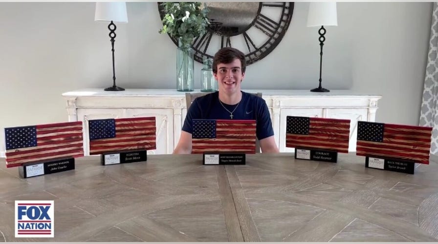 Long Island teenager makes wooden flags for Fox Nation’s Patriot Awards