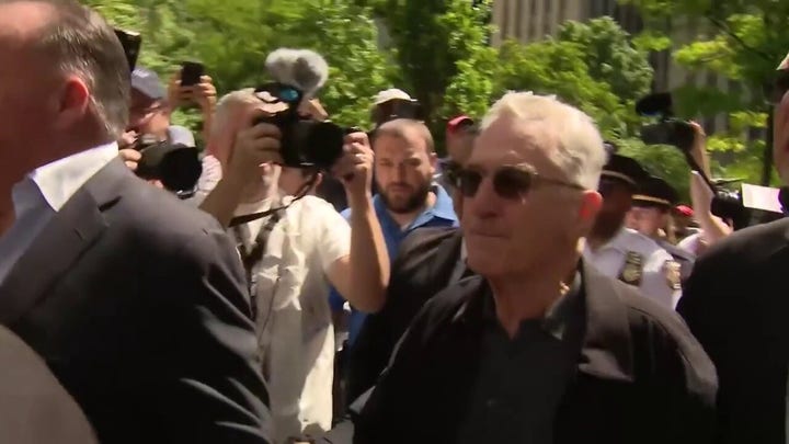Protesters shout at Robert De Niro following press conference outside Trump trial