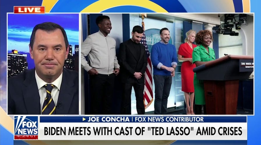 'Ted Lasso' cast visits White House amid crises
