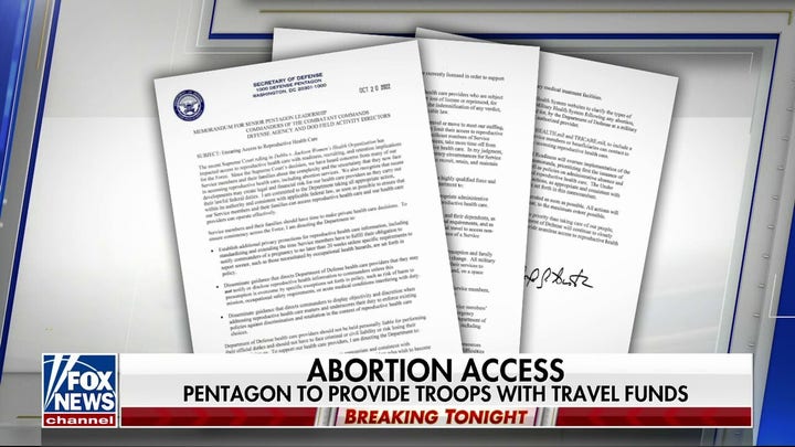 Biden's Pentagon provides funds for abortion travel