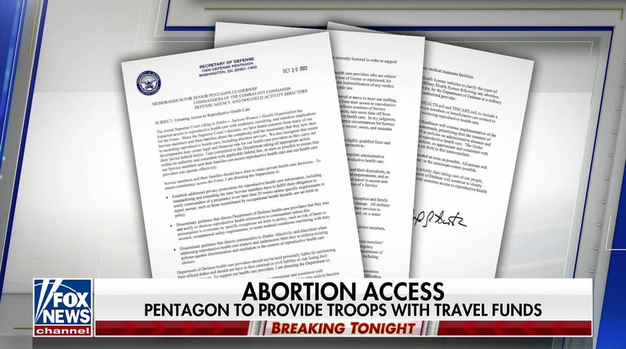 Biden's Pentagon provides funds for abortion travel