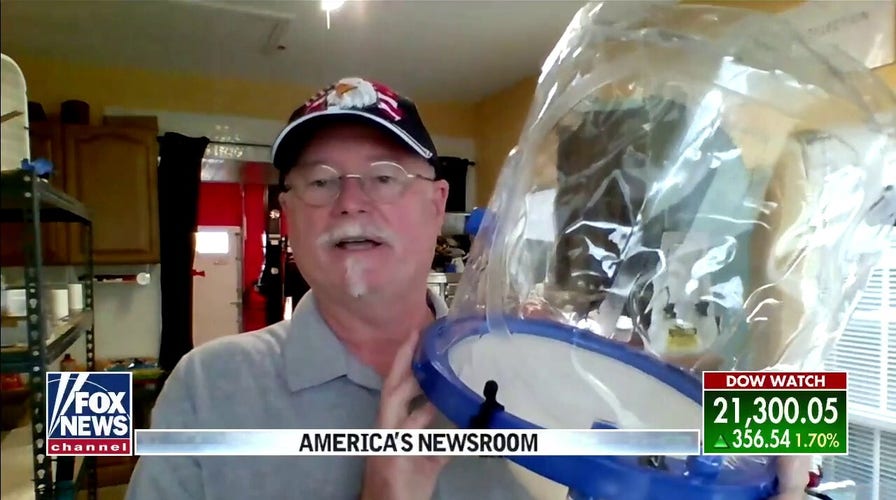 Up close look at new helmet ventilator for COVID-19 relief