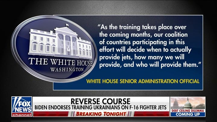 Biden endorses training Ukrainians on F-16 fighter jets