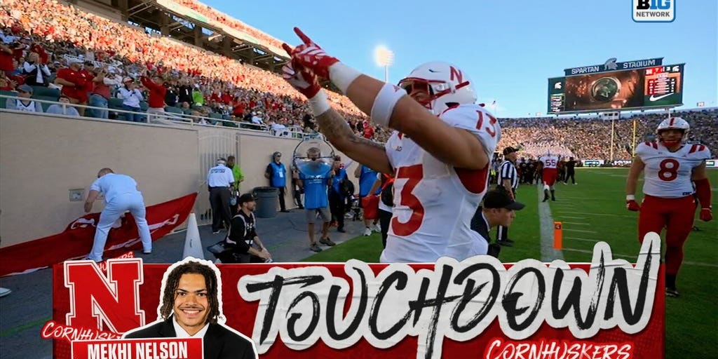 Mekhi Nelson runs for 4-yard TD, extending Nebraska's lead over Michigan State