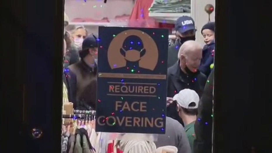 Biden spotted in Nantucket shopping indoors without a mask despite sign mandating them