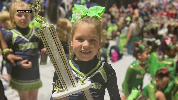 8-year-old Florida girl takes to the mat solo, wins cheer competition