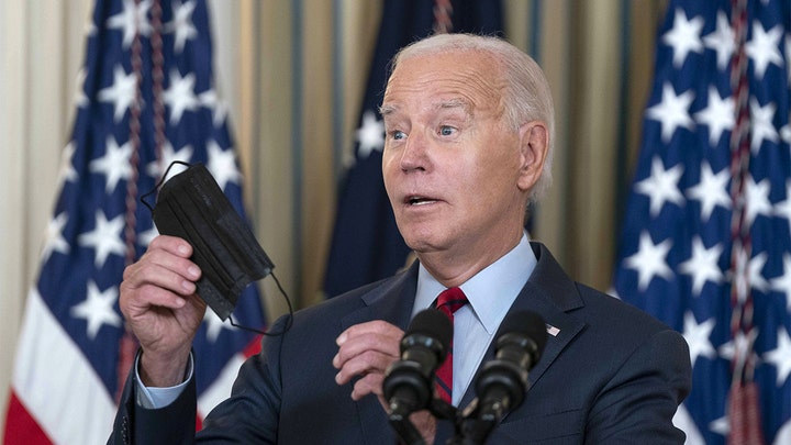 Biden jokes his staff is forcing him to wear a mask: 'Don't tell them I didn't have it on'
