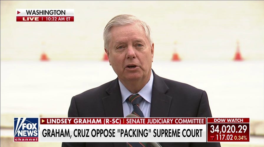 Senators deliver remarks in front of SCOTUS against court-packing