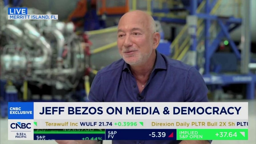 Amazon's Jeff Bezos confronted on 'MELANIA' documentary, says he wasn't invovled in decision making