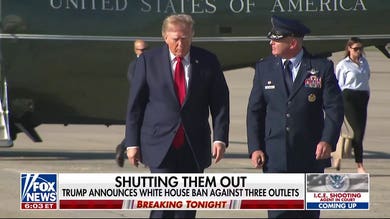 Trump announces White House ban against three media outlets