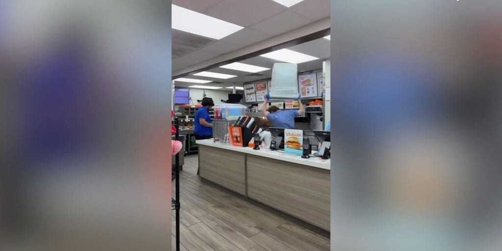 Whataburger employee fends off alleged attack with fry basket, trash can