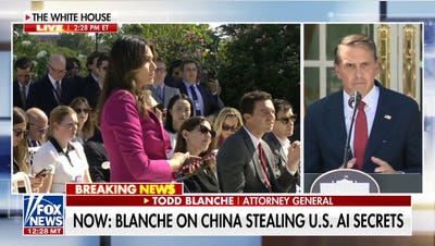 Attorney General Todd Blanche asked about China stealing American AI data - Fox News