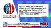 Trump expresses displeasure with Russia after recent strikes on Ukraine