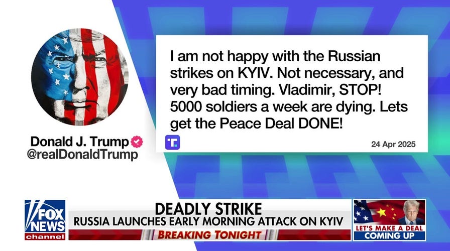 Trump expresses displeasure with Russia after recent strikes on Ukraine