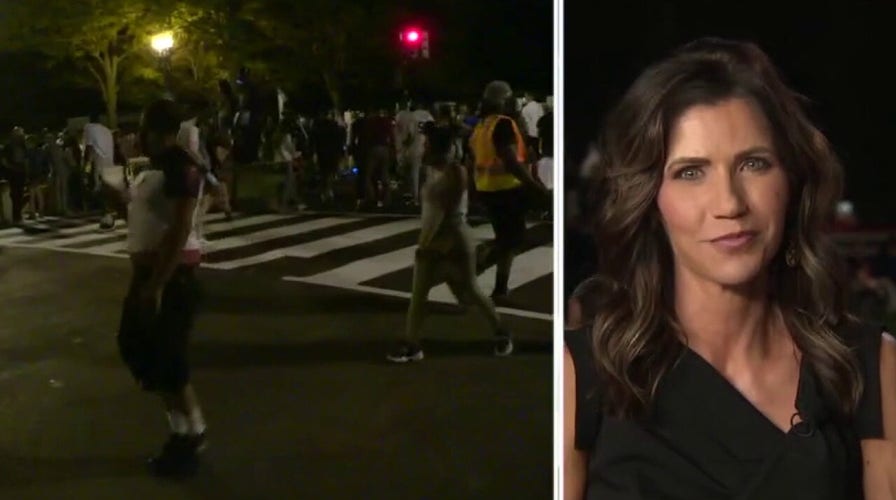 Gov. Kristi Noem contrasts President Trump's RNC speech with protests outside the White House