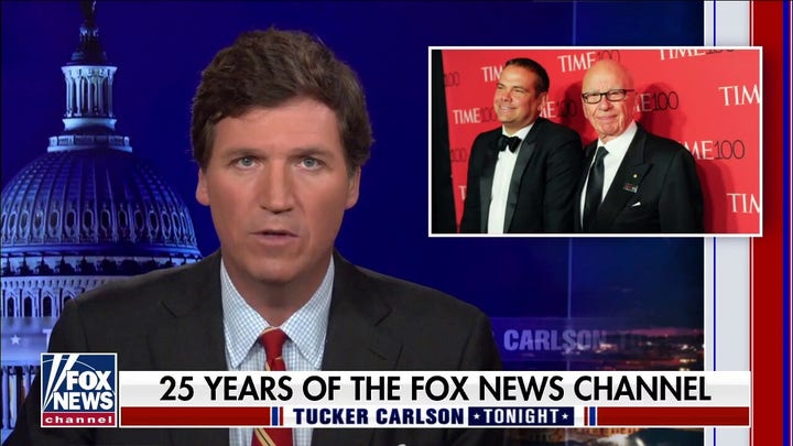 Tucker Carlson highlights the ‘courage’ of Fox News over 25 years