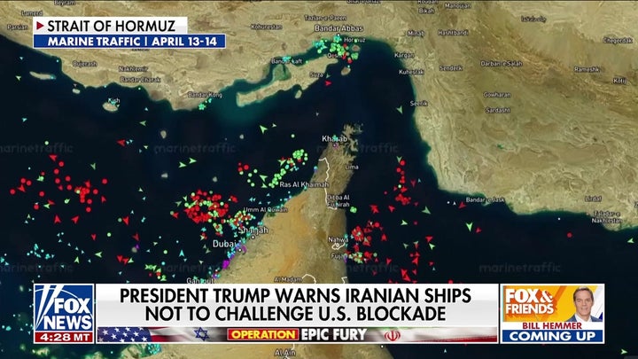 US blockade on Strait of Hormuz in effect as Trump warns Iranian ships will be eliminated