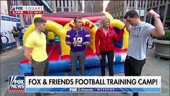 Fox & Friends compete in football training camp competition 