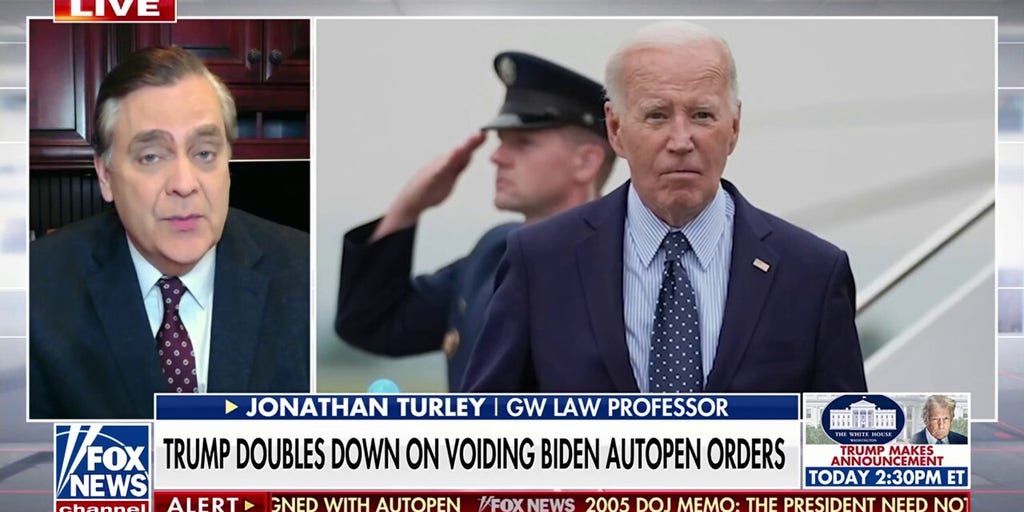 Jonathan Turley: Trump admin trying to ‘start a fight’ over 'serious' Biden autopen allegations
