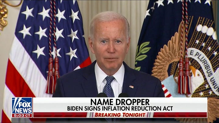 Biden signs Inflation Reduction Act into law despite claims it won't reduce inflation