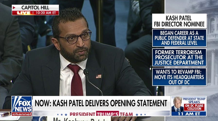 FBI director nominee Kash Patel vows to restore Americans' trust in agency