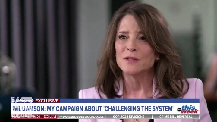 Williamson slams media, DNC for opposing presidential run