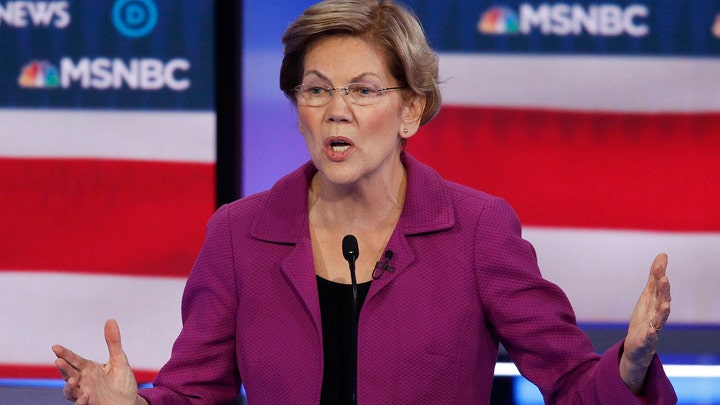 2020 hopeful Elizabeth Warren attacks opponents, grills Bloomberg at Las Vegas debate