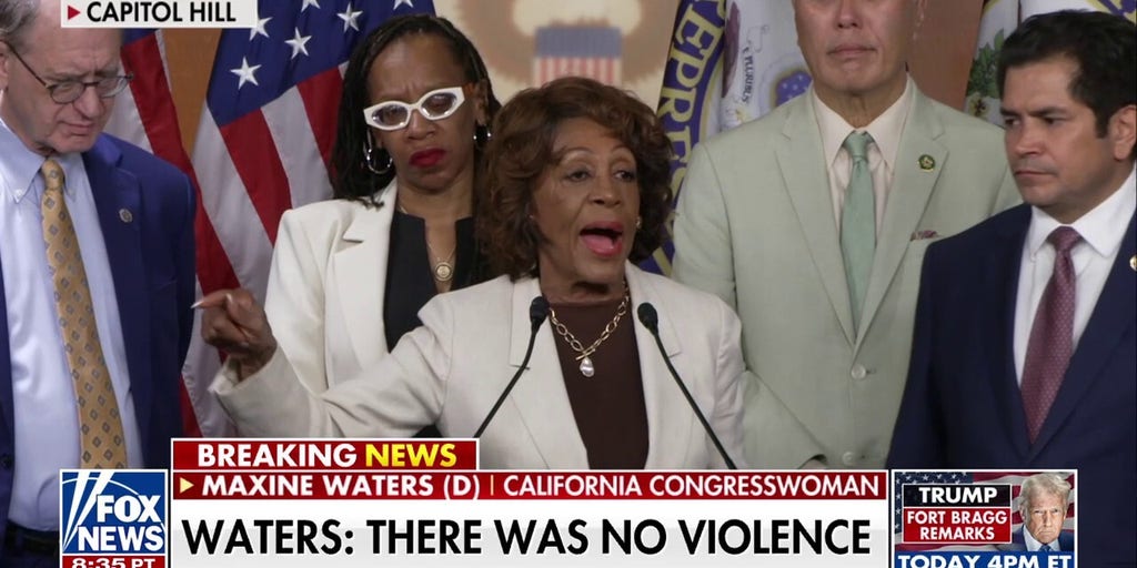 Rep. Maxine Waters claims 'no violence' by LA rioters video
