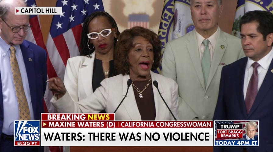 Rep. Maxine Waters claims 'no violence' in LA rioters video