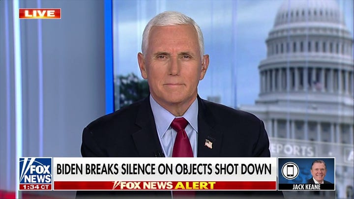 Biden’s address on aerial objects ‘too little too late’: Pence