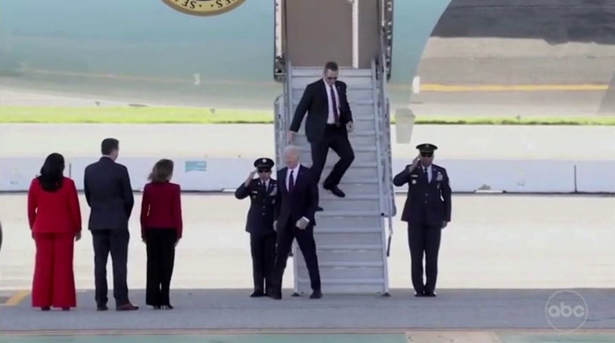 Jimmy Kimmel says he gets ‘anxiety’ watching Biden use stairs: ‘Everyone hold your breath’