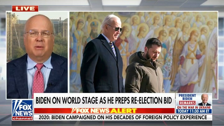 Biden 'absolutely' made a mistake visiting Ukraine before East Palestine: Karl Rove